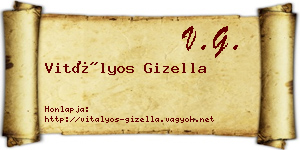 Vitályos Gizella névjegykártya